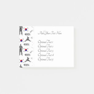 Taekwondo Vechters Martial Art 태권도 Zuid-Korea Vlag Post-it® Notes