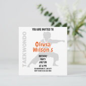 Taekwondo verjaardagsfeestje, Taekwondo Meisje Spe Kaart (Staand voorkant)