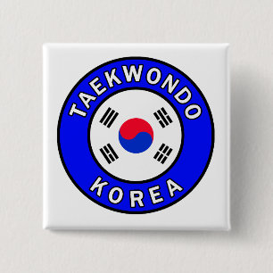 Taekwondo Vierkante Button 5,1 Cm