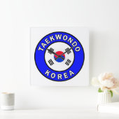Taekwondo Vierkante Klok (Huis)