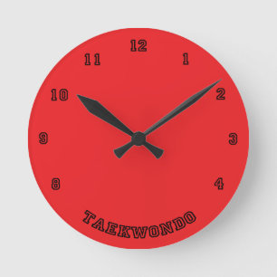 Taekwondo Wall Clock Ronde Klok