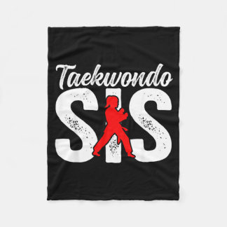 Taekwondo Zus Taekwondo Zuster Taekwondo Vechtster Fleece Deken