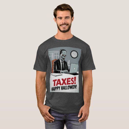 Taes Happy Halloween grappig T-shirt (Voorkant volledig)