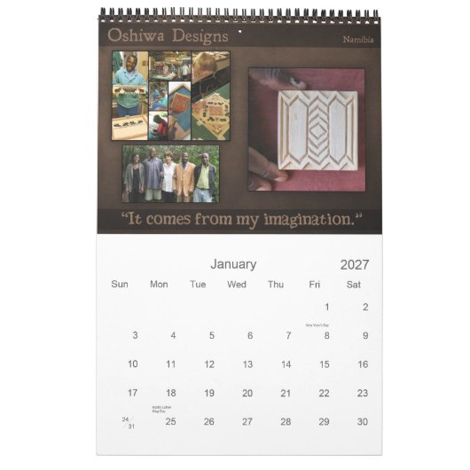 TAFA-kalender 2013: Arbeiders van de Liefde Kalender (Jan 2027)