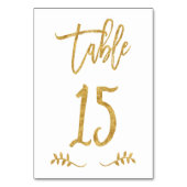 Tafel 15 | Elegante Gouden Handgeschreven Gewreven Kaart (Achterkant)