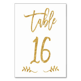 Tafel 16 | Elegant Gouden Handgeschrift Geborsteld Kaart