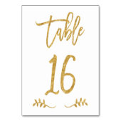 Tafel 16 | Elegant Gouden Handgeschrift Geborsteld Kaart (Achterkant)