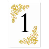 Tafel 1 in Vintage Goud Kaart (Achterkant)