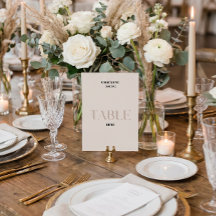 Tafel 3 Vet Beige Trouw Tafel Nummer