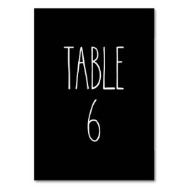 Tafel 6 Rae Dunn Aardewerk Zwarte Tafelkaart Kaart