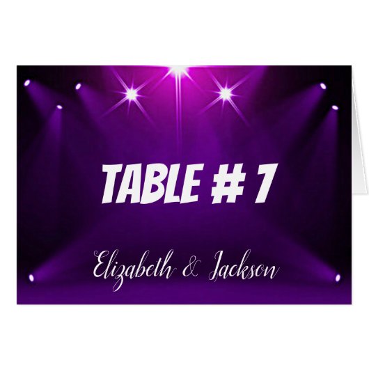 Tafel # 7 Kaarten - In de Schijnwerpers Bruiloft / (Voorkant Horizontaal)
