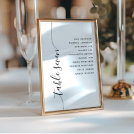 Tafel 7 Vertical Schrift Huwelijksstoelindelingkaa Kaart