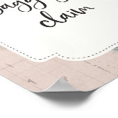 Tafel Baby shower bagageaanvraag reizen Poster (Hoek)