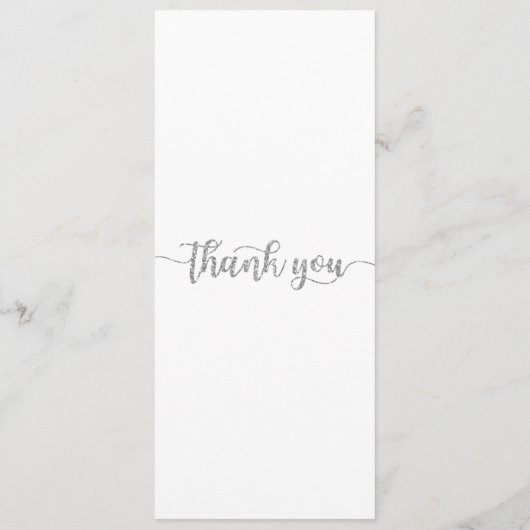 Tafel bedankkaart, plaats instelling Kaart, dank Menu (Achterkant)