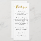 Tafel bedankkaart, plaats instelling Kaart, dank Menu (Voorkant / Achterkant)