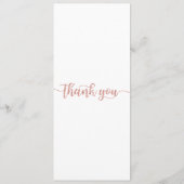 Tafel bedankkaart, plaats instelling Kaart, dank Menu (Achterkant)