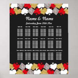 Tafel Bruiloft Vegas Casino Zitplaatsen 18 Tafels Poster