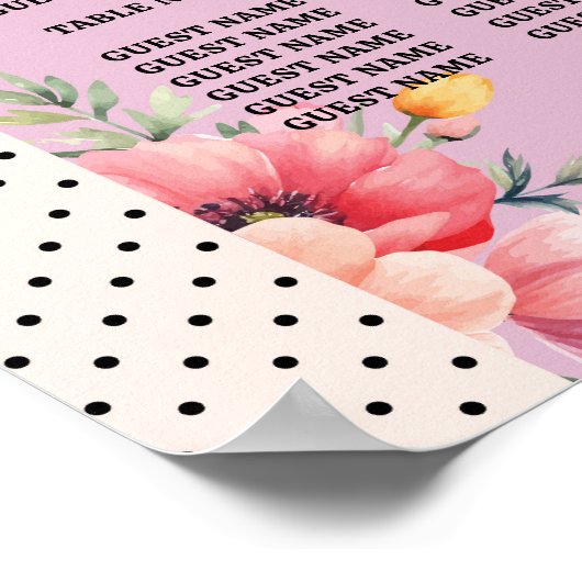 Tafel Bruiloft Zitplaatsen 12 Record Muziek jaren  Poster (Hoek)