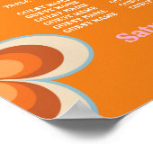 Tafel Bruiloft Zitplaatsen 12 Retro Vintage jaren  Poster (Hoek)