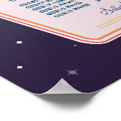 Tafel Bruiloft Zitplaatsen 8 Grafiek Las Vegas Cas Poster (Hoek)