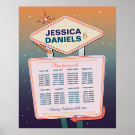 Tafel Bruiloft Zitplaatsen 8 Grafiek Las Vegas Cas Poster