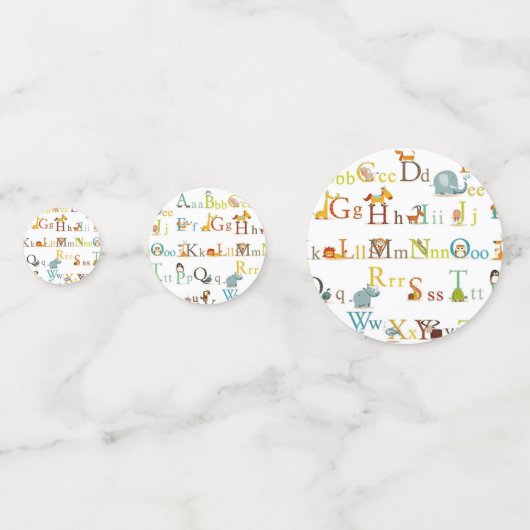 Tafel Confetti - alfabet (Voorkanten)