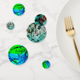 Tafel Confetti blauw abstract gerecycled plastic