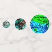 Tafel Confetti blauw abstract gerecycled plastic (Achterkanten)