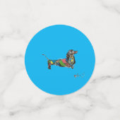 Tafel Confetti met Dachshund (Kleine voorkant)