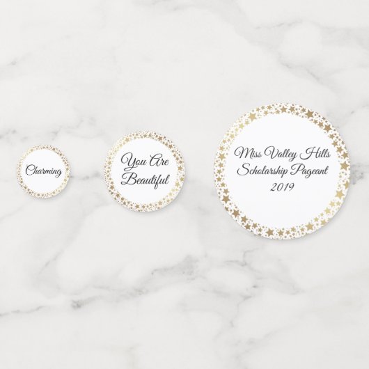 Tafel Confetti-Pageant Mengeling 1 Prachtige Getal Confetti (Voorkanten)