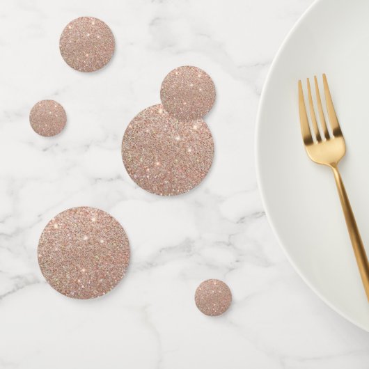 Tafel Confetti - Roos Gouden Glitter Fab (Groep)
