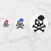 Tafel Confetti schedel (Achterkanten)