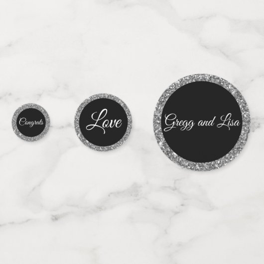 Tafel Confetti-Wedding Glitter Mix Confetti (Achterkanten)