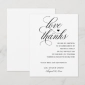 Tafel Dankkaartjes | Koninklijke Calligrafie (Zwar Kaart (Voorkant / Achterkant)