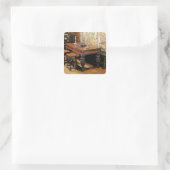 Tafel en stoelen, zogenaamde Bromley-by-Bow Vierkante Sticker (Tas)