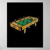 Tafel Football tafelvoetbal speler geschenken Poster (Voorkant)