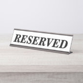 Tafel gereserveerd bord bureau naambordje (Voorkant)