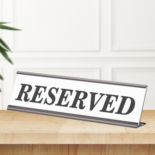 Tafel gereserveerd bord bureau naambordje