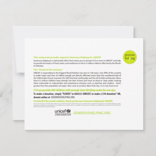 Tafel Kaart (Achterkant)