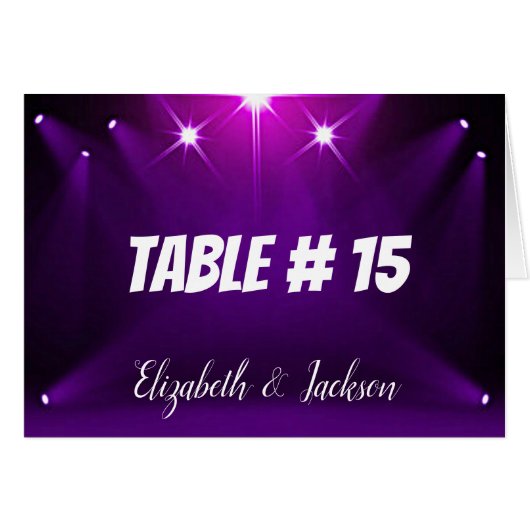 Tafel Kaart #15 - In de Spotlight Wedding / Party (Voorkant Horizontaal)