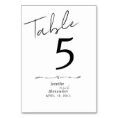 Tafel Kaart bruiloft minimalistische moderne kalli (Achterkant)