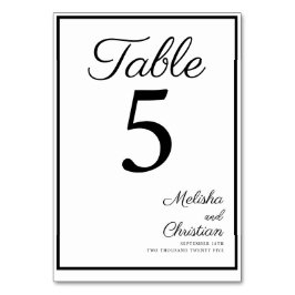 Tafel Kaart tafel nummer voor een moderne bruiloft
