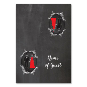 Tafel Kaarten Naam van de gast bruiloft schedel sk