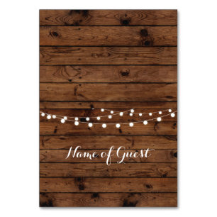 Tafel Kaarten Naam van de gast Wedding Wood Place