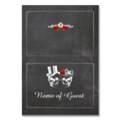 Tafel Kaarten Naam van gast bruiloft schedel krijt (Voorkant)