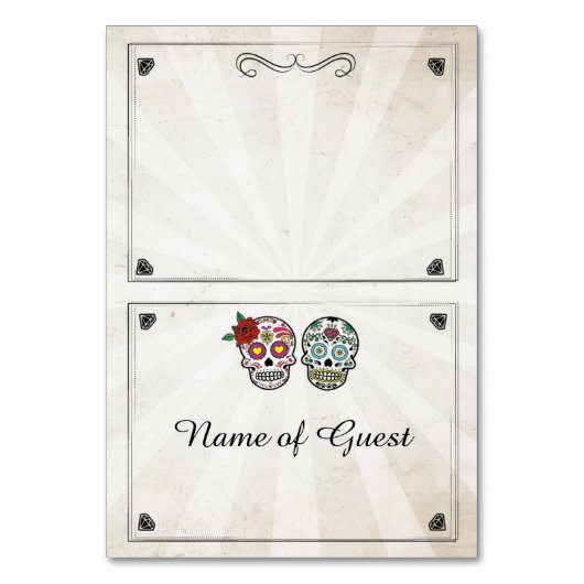 Tafel Kaarten Naam van gast bruiloft suiker schede (Voorkant)