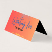 Tafel Kaarten voor kerst (Achterkant)