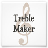 Tafel Maker Clef Musical Trouble Maker Foto Afdruk (Voorkant)