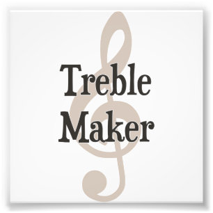 Tafel Maker Clef Musical Trouble Maker Foto Afdruk