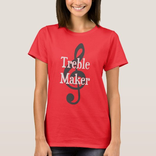 Tafel Maker Clef Musical Trouble Maker T-shirt (Voorkant)